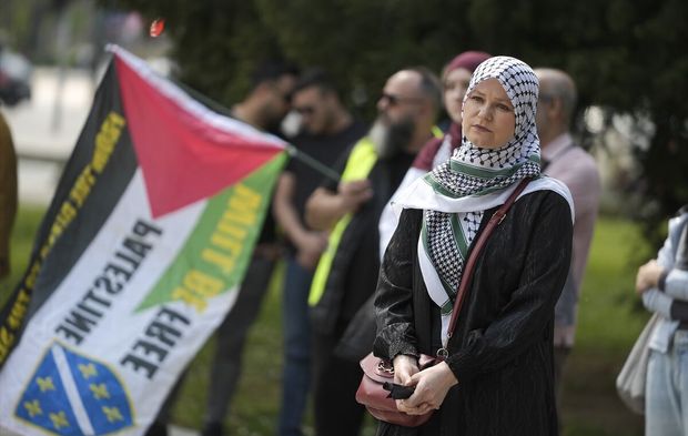 Saraybosna'da Filistinli esirler için gösteri düzenlendi