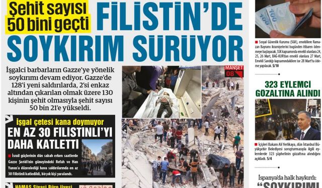 Şehit sayısı 50 bini aştı  FİLİSTİN’DE SOYKIRIM SÜRÜYOR