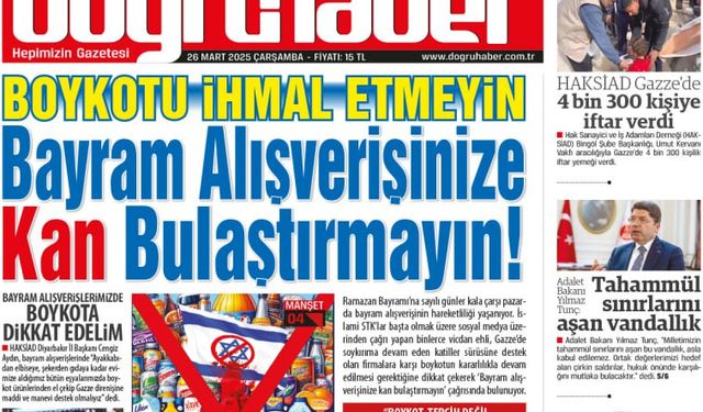 Boykotu ihmal etmeyin BAYRAM ALIŞVERİŞİNİZE KAN BULAŞTIRMAYIN!