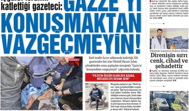 Katil israilin katlettiği genç gazeteci:  GAZZE’Yİ KONUŞMAKTAN VAZGEÇMEYİN