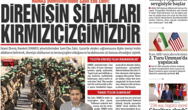 HAMAS: DİRENİŞİN SİLAHLARI  KIRMIZI ÇİZGİMİZDİR