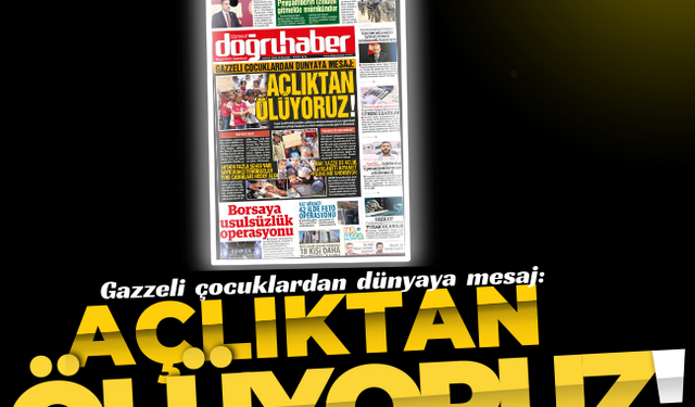 Gazzeli çocuklardan dünyaya mesaj:  AÇLIKTAN ÖLÜYORUZ!