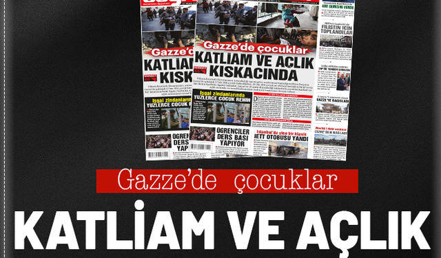 Gazze’de çocuklar  KATLİAM VE AÇLIK KISKACINDA