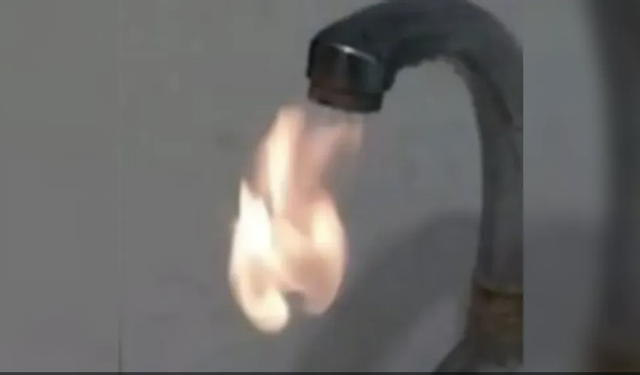Köydeki musluklardan su yerine gaz çıktı