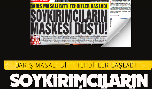 Barış masalı bitti tehditler başladı SOYKIRIMCILARIN MASKESİ DÜŞTÜ!