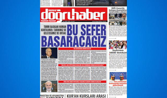 TBMM Başkanı Numan Kurtulmuş: TARİHİMİZ DE GELECEĞİMİZ DE ORTAK, BU SEFER BAŞARACAĞIZ