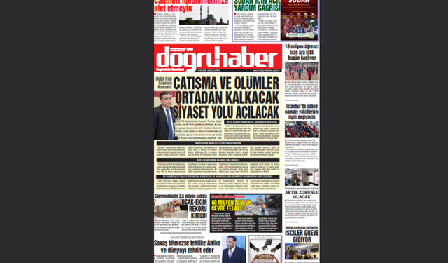 HÜDA PAR Sözcüsü Ramanlı:  ÇATIŞMA VE ÖLÜMLER ORTADAN KALKACAK, SİYASET YOLU AÇILACAK