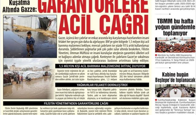 Yağmur ve Kuşatma Altında Gazze: Garantörlere Acil Çağrı