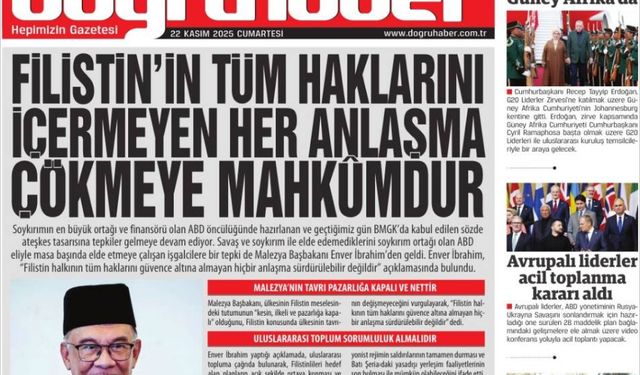 FİLİSTİN'İN TÜM HAKLARINI İÇERMEYEN HER ANLAŞMA ÇÖKMEYE MAHKÛMDUR