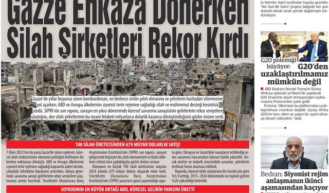 Batının Silah Köprüsü  Gazze Enkaza Dönerken Silah Şirketleri Rekor Kırdı