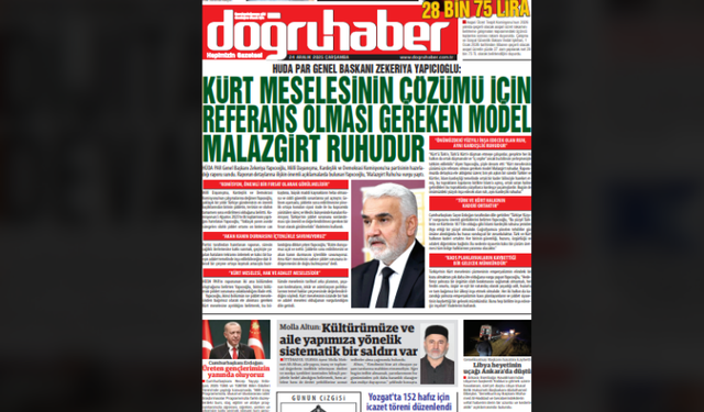 HÜDA PAR Genel Başkanı Yapıcıoğlu: Kürt meselesinin çözümü için referans olması gereken model Malazgirt ruhudur