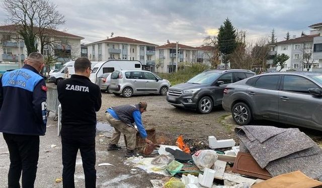 Çevreyi kirleten kişiye kirlettiği alan temizlettirildi