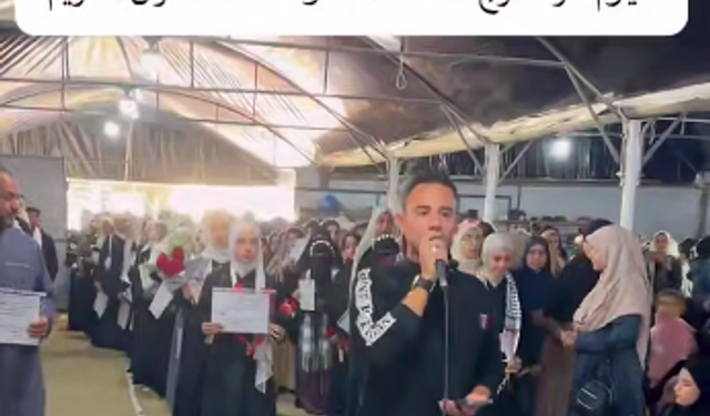 İşgale boyun eğmeyen Gazzelilerden icazet merasimi