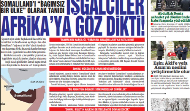 Siyonist rejim, Somaliland'ı "bağımsız bir ülke" olarak tanıdı  İşgalciler Afrika’ya Göz Dikti!