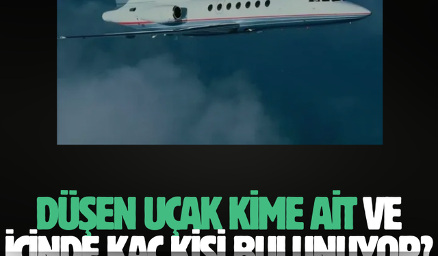 Düşen uçak kime ait ve içinde kaç kişi bulunuyor?