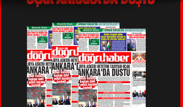 Libya Askeri Heyetini Taşıyan Uçak Ankara'da Düştü