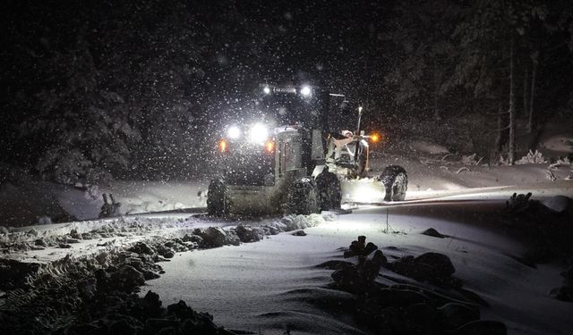 Kar yağışı nedeniyle kapanan yollar ulaşıma açıldı