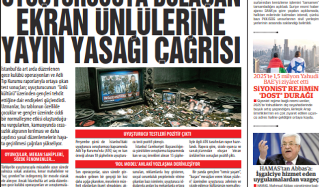 Uyuşturucuya Bulaşan Ekran Ünlülerine Yayın Yasağı Çağrısı