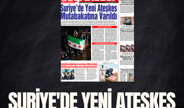 SURİYE'DE YENİ ATEŞKES  MUTABAKATINA VARILDI