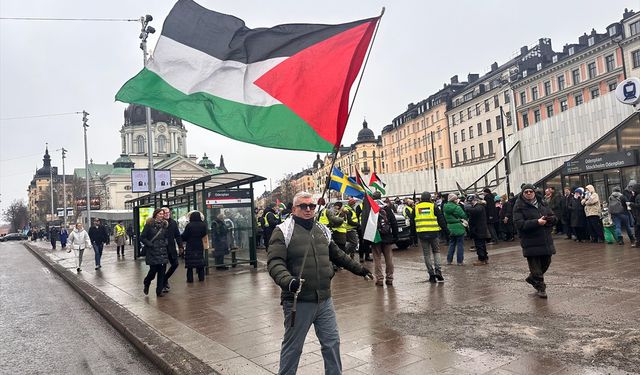 İsveç'te yüzlerce kişi Filistin için yürüdü