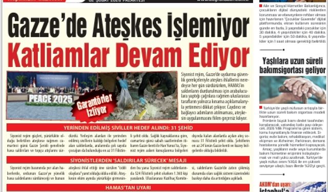 Gazze’de Ateşkes İşlemiyor  Katliamlar Devam Ediyor