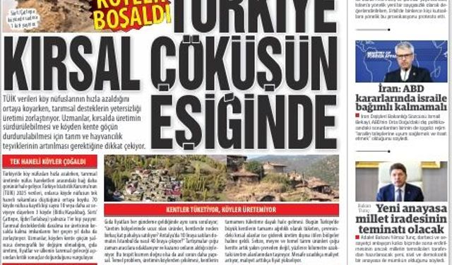 Köyler Boşaldı  Türkiye Kırsal Çöküşün Eşiğinde