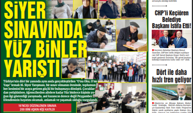 “O’nu Oku, O’nu Yaşa”  Siyer Sınavında Yüz Binler Yarıştı