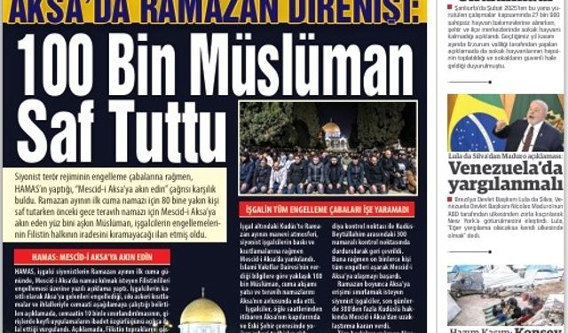 Aksa'da Ramazan Direnişi: 100 Bin Müslüman Saf Tuttu