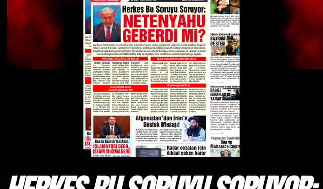 Herkes Bu Soruyu Soruyor:  Netenyahu Geberdi mi?