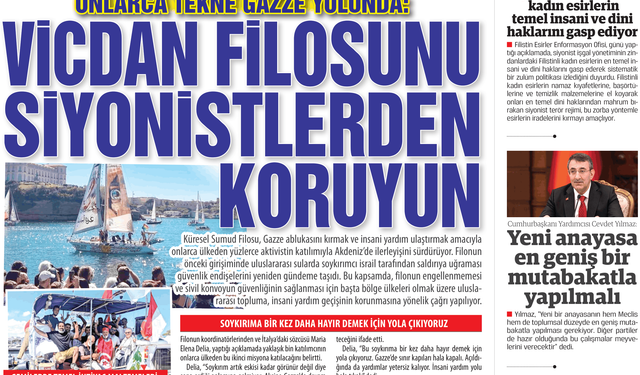 ONLARCA TEKNE GAZZE YOLUNDA:  VİCDAN FİLOSUNU SİYONİSTLERDEN KORUYUN