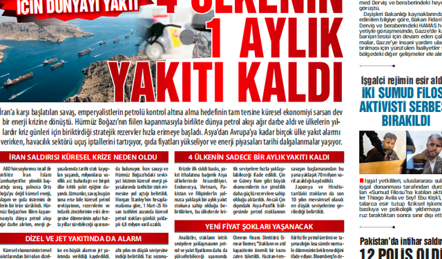 ABD PETROLE ÇÖKMEK İÇİN DÜNYAYI YAKTI, 4 ÜLKENİN 1 AYLIK YAKITI KALDI