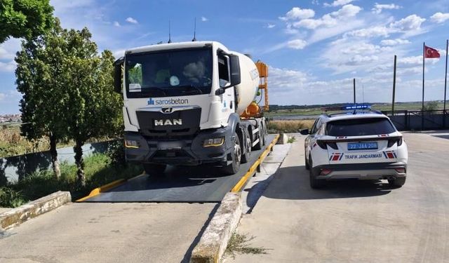 Taşıma sınırını aşan kamyon sürücüsüne 60 bin lira ceza!