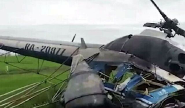 Rusya'da helikopter düştü!