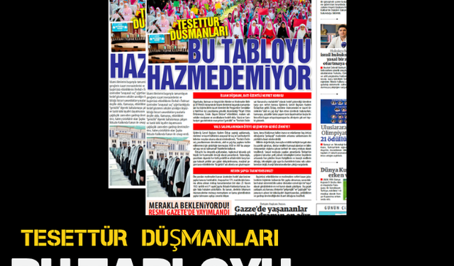 TESETTÜR DÜŞMANLARI  BU TABLOYU HAZMEDEMİYOR