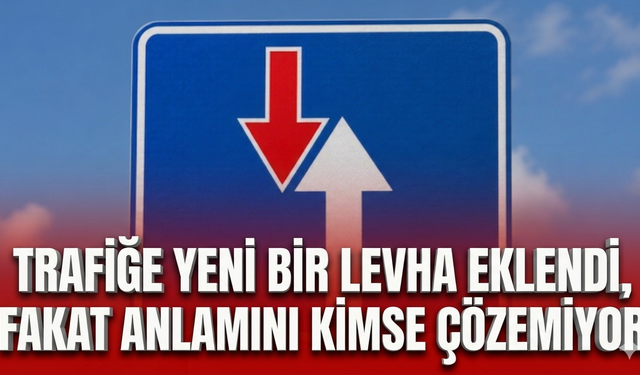 Trafiğe yeni bir levha eklendi fakat anlamını kimse çözemiyor