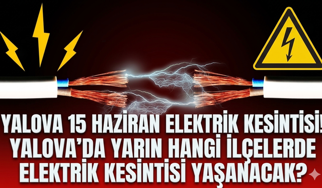 Yalova 15 Haziran elektrik kesintisi! Yalova'da yarın hangi ilçelerde elektrik kesintisi yaşanacak?