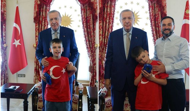 Cumhurbaşkanı Erdoğan, camilerde kek dağıtan otizmli Joshua Harris'i kabul etti!