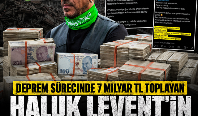 Deprem Sürecinde 7 Milyar TL Toplayan Haluk Levent'in Sicili Kabarık: Bir Yalanı Daha Ortaya Çıktı!