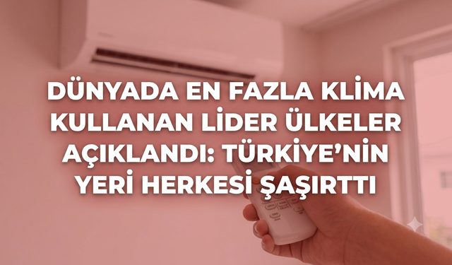 Dünyada en fazla klima kullanan lider ülkeler açıklandı: Türkiye’nin yeri herkesi şaşırttı