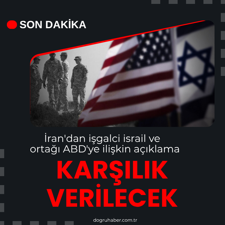 İran'dan işgalci israil ve ortağı ABD'ye ilişkin açıklama: Karşılık verilecek