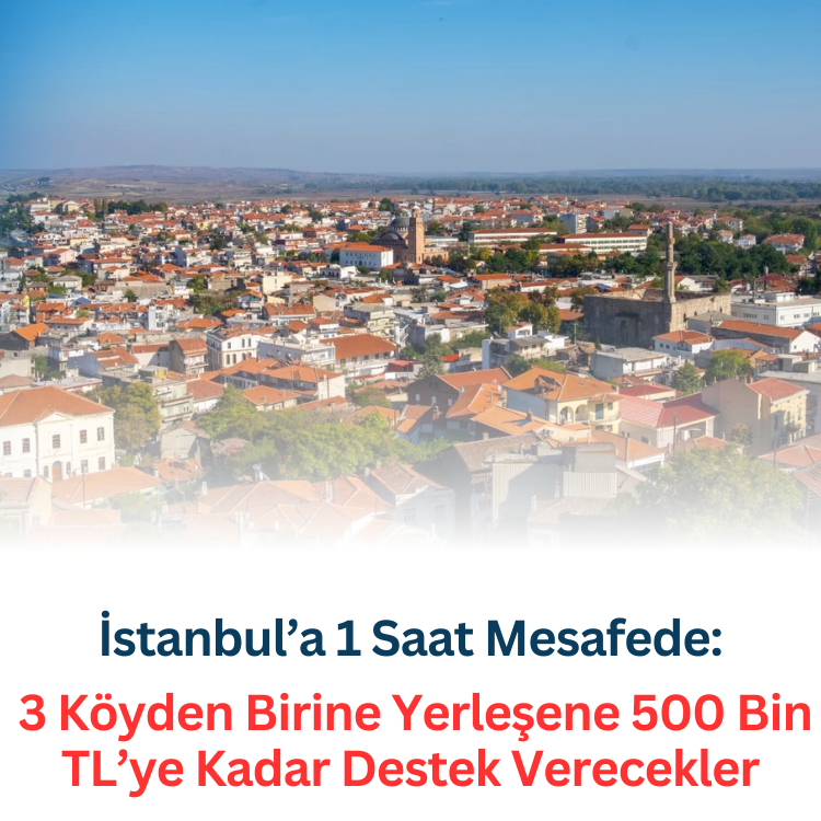 İstanbul’a 1 Saat Mesafede: 3 Köyden Birine Yerleşene 500 Bin TL’ye Kadar Para Verilecek