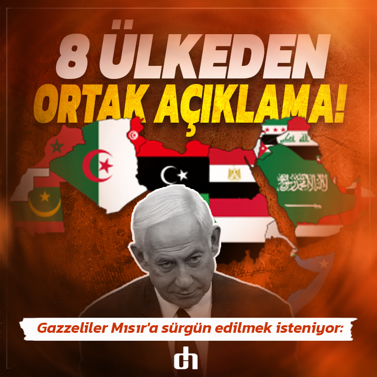 Gazzeliler Mısır'a sürgün edilmek isteniyor: 8 ülkeden açıklama!
