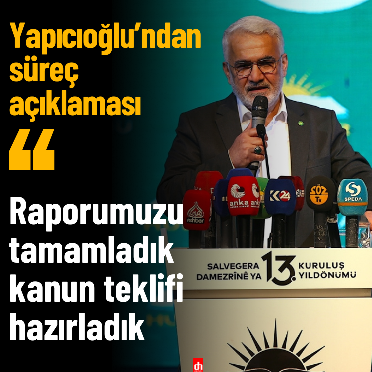 Yapıcıoğlu’ndan Süreç Açıklaması; “Raporumuzu Tamamladık, Kanun Teklifi Hazırladık”
