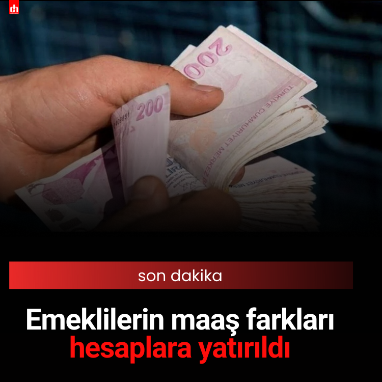 Emeklilerin maaş farkları hesaplara yatırıldı