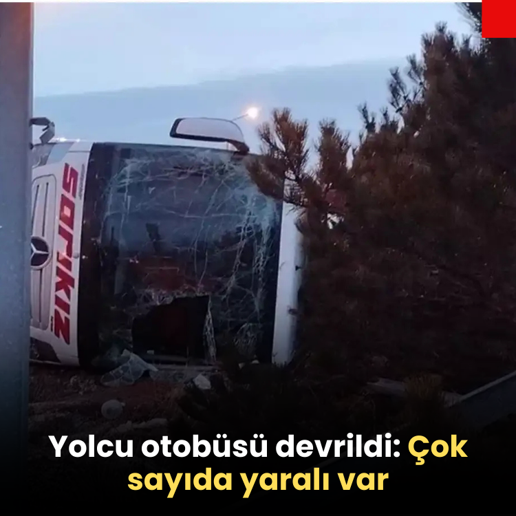 Yolcu otobüsü devrildi: Çok sayıda yaralı var