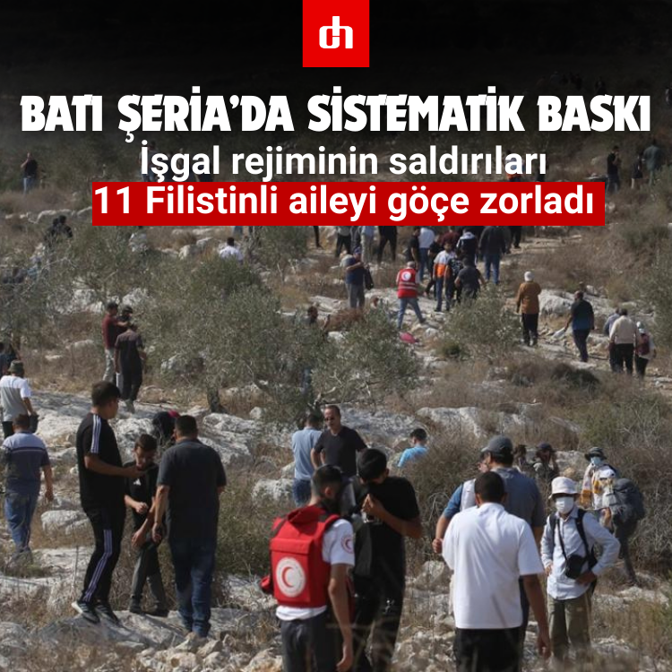 Batı Şeria’da sistematik baskı: İşgal rejiminin saldırıları 11 Filistinli aileyi göçe zorladı