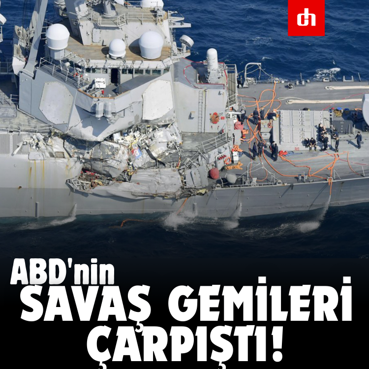 ABD'nin savaş gemileri çarpıştı!