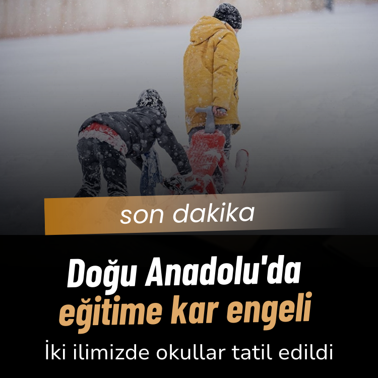Doğu Anadolu'da eğitime kar engeli: İki ilimizde okullar tatil edildi
