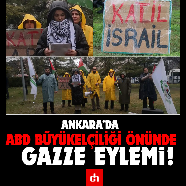 Ankara’da ABD Büyükelçiliği önünde Gazze eylemi!