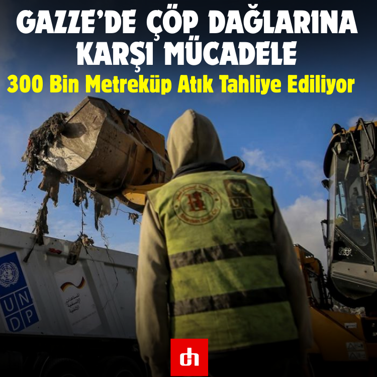 Gazze’de Çöp Dağlarına Karşı Mücadele: 300 Bin Metreküp Atık Tahliye Ediliyor